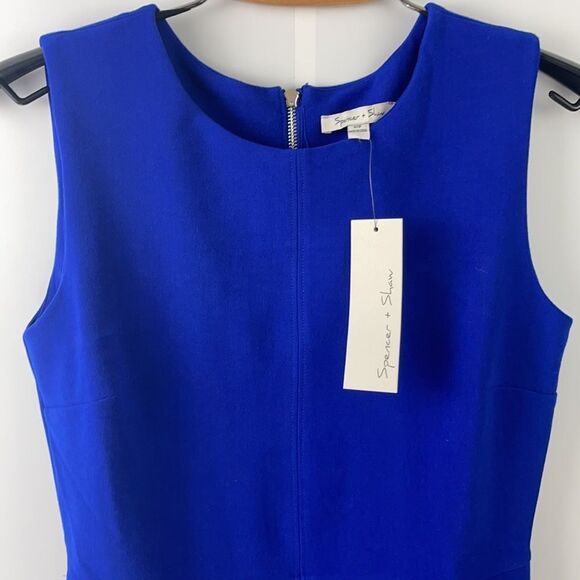 Nwt Spencer & Shaw Royal Blue Sleeveless Dress Size S - Picture 6 of 9